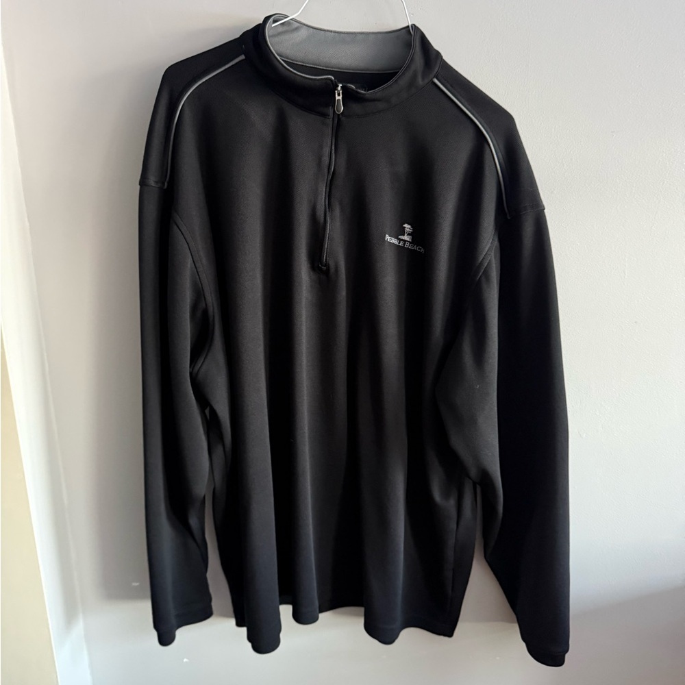 Pebble Beach Performance 1/4 Zip Pullover – Black – Size XXL